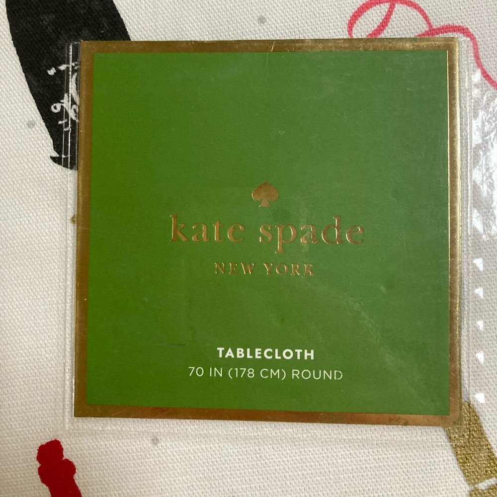 Kate Spade Round tablecloth Champagne Bottle